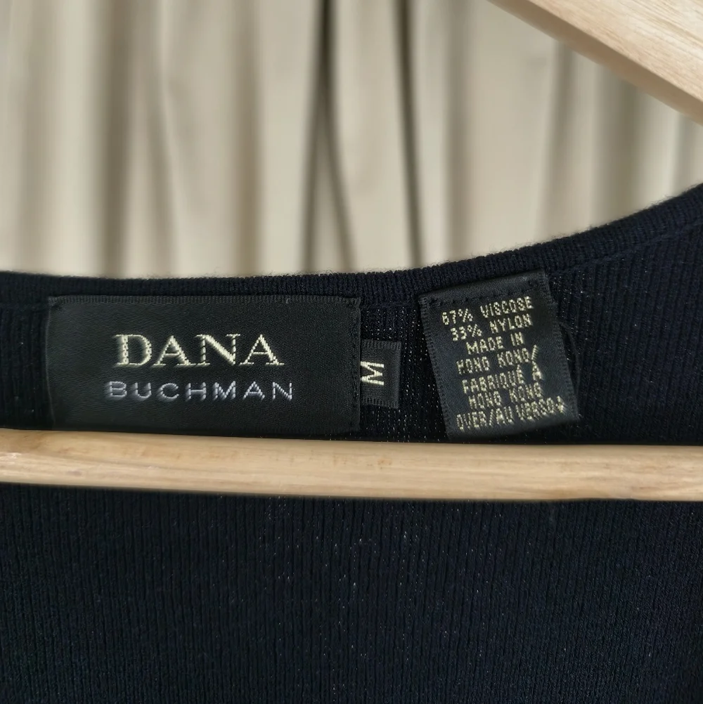 Dana Buchman Navg Knit Short Sleeve Top with Scalloped Detailing - Picture 8 of 8